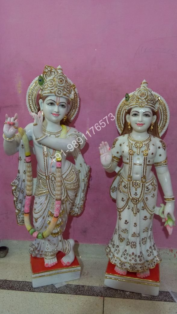 MAKRANA MARBLE 4 FEET RADHA KRISHNA